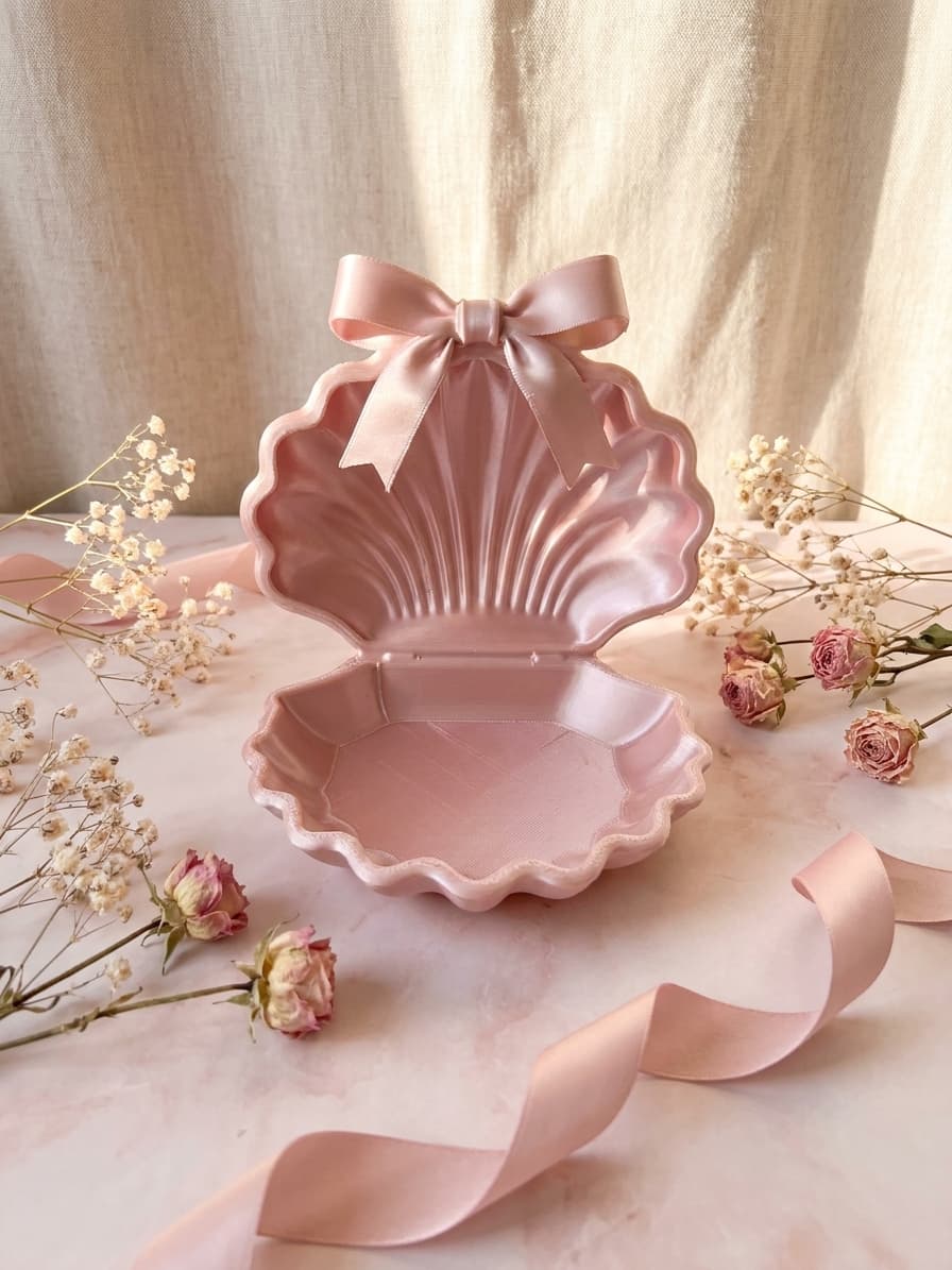 3D Printed Heart Jewelry Box - Elegant Storage & Gift